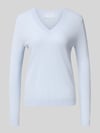 Christian Berg Woman Strickpullover mit V-Ausschnitt Hellblau