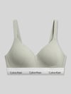 Calvin Klein Underwear Biustonosz typu bralette z mieszanka bawełny i modalu Jasnozielony