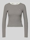 Tommy Jeans Slim fit shirt met lange mouwen van katoenmix Zwart