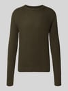 JACK & JONES Strickpullover mit Rundhalsausschnitt Modell 'PANNEL' Oliv