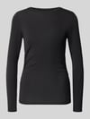 VERO MODA Slim Fit Langarmshirt aus Lyocell-Mix Modell 'AVA' Black