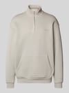 REVIEW Sweatshirt mit Label-Print Hellgrau