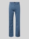 BOSS Orange Regular fit chino van katoenmix Koningsblauw
