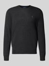 Polo Ralph Lauren Regular Fit Pullover aus reiner Wolle Anthrazit