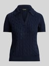 Lauren Ralph Lauren Regular Fit Poloshirt aus gewebtem Baumwoll-Mix Marine