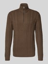 JACK & JONES Premium Gebreide pullover met ribboorden, model 'BLUSEAN' Olijfgroen