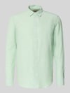ONLY & SONS Slim Fit Freizeithemd aus Baumwoll-Leinen-Mix Modell 'CAIDENLS SOLID' Mint
