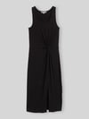 Tom Tailor Denim Kleid aus Viskose-Mix mit Knoten-Detail und Schlitz Black