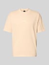 BOSS Orange T-shirt o kroju relaxed fit z czystej bawełny model 'TE_TILE' Morelowy
