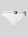 Tommy Hilfiger Bikinibroekje met elastische band met label, model 'TH Heritage' Wit