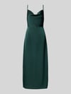 VILA Knielanges Kleid mit Wasserfall-Ausschnitt Modell 'RAVENNA' Dunkelgruen