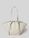Seidenfelt Shopper mit Label-Detail Modell 'RYD' Hellgrau