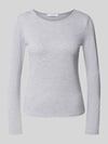 ZABAIONE Longsleeve mit Rundhalsausschnitt Mittelgrau
