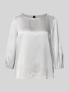 Marc Cain Shirtblouse van zijde met 3/4-mouw Steengrijs