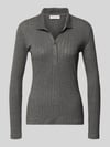Marc O'Polo Slim fit shirt met lange mouwen van een mix van katoen en modal Middengrijs