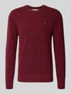 Tommy Hilfiger Regular Fit Pullover aus reiner Baumwolle Bordeaux