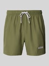 BOSS Badeshorts mit Label-Applikation Modell 'DOGFISH' Khaki