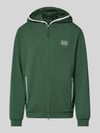 EA7 Emporio Armani Sweatjacke mit Logo und Zweiwege-Reißverschluss Gruen
