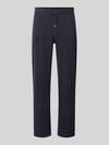 Lindbergh Straight Fit Sweatpants in Musselin-Optik Dunkelblau