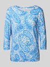 s.Oliver RED LABEL Relaxed fit 3/4-shirt van viscose-stretch Blauw