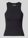 REVIEW Tanktop met riblook Zwart