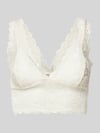 ONLY Bralette mit Spitzenbesatz Modell 'CHLOE' Offwhite