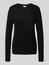 VILA Strickpullover mit gerippten Abschlüssen Modell 'dalo' Black
