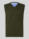 Fynch-Hatton Bezrękawnik o kroju regular fit z czystej bawełny z wyhaftowanym logo Khaki