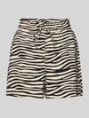 VERO MODA Loose Fit Shorts aus Viskose-Leinen-Mix Modell 'MYMILO' Beige