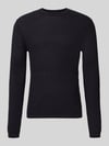 Emporio Armani Strickpullover mit Struktur-Muster Marine