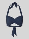 Seafolly Bikinitop met plooien, model 'Twist' Donkerblauw