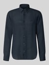 BOSS Orange regular fit vrijetijdsoverhemd van puur linnen model 'RELEGANT' Marineblauw