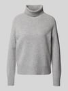 Fynch-Hatton Rollkragenpullover mit gerippten Abschlüssen Hellgrau Melange