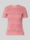 Jake*s Collection T-Shirt aus Spitze mit Rundhalsausschnitt Altrosa