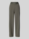 CAMBIO Stoffen broek in verkorte pasvorm Model 'ELENA' Olijfgroen