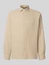 Lindbergh Regular Fit Freizeithemd mit Kentkragen Mud