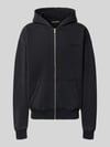PEGADOR Regular Fit Sweatjacke aus Baumwoll-Mix Black