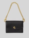 Lauren Ralph Lauren Portemonnee van echt leer met afneembare draagketting Zwart