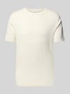 Lindbergh Relaxed fit T-shirt met ronde hals Offwhite