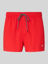 PUMA Badehose mit Seitentaschen und Klettverschlusstasche hinten Rot