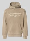 Armani Exchange Hoodie mit Label-Print Taupe