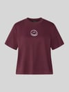 VERO MODA Boxy Fit T-Shirt aus reiner Baumwolle Modell 'SARA' Bordeaux