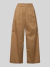 Weekend Max Mara Regular Fit Weite Hose aus reiner Baumwolle Modell 'GOLFO' Hellbraun