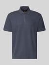 BOSS Orange Regular fit poloshirt van 100% katoen model 'Pe_RibNylon' Marineblauw