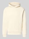 REVIEW Regular Fit Hoodie aus Baumwoll-Mix mit Label-Detail Ecru