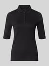 Christian Berg Woman Slim Fit Poloshirt mit Knopfleiste und 1/2-Arm Black