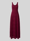 VERO MODA Ausgestelltes Spitzenkleid mit schmalen Trägern Modell 'SALINA' Dunkelrot