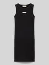 Calvin Klein Jeans Kleid in Ripp-Optik mit Label-Stitching Black