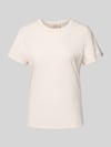 MOS MOSH Regular Fit T-Shirt mit Label-Emblem Modell 'Dala' Ecru