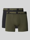 PUMA Slim Fit Boxershorts aus Baumwoll-Mix im 2er-Pack Modell 'EVERDAY' Khaki